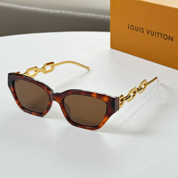 NIGO Louis Vuitton Women's Lens Legs Gold Hollow Out Design Irregular Shape Sunglasses Eyeglasses Glasses #nigo74943