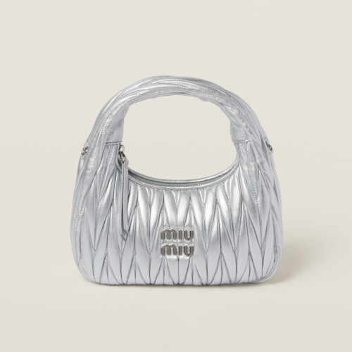 NIGO MiuMiu Wander Women's Metal Engraved Logo Zipper Closure Quilted Napa Leather Shoulder Crossbody Handbag Bag Bags #nigo74965