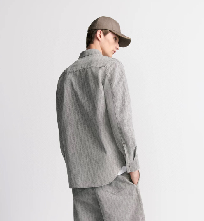 NIGO Dior Men's Spring And Fall Letters Full Print Lapel Single Breasted Long Sleeved Denim Shirt Jeans Pants Set Suit #nigo74966