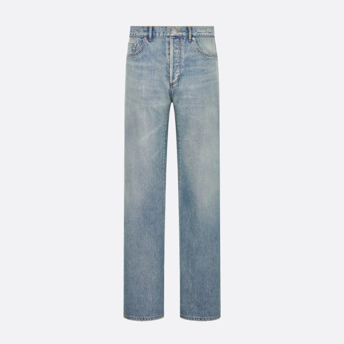 NIGO Dior Men's Spring And Fall Solid Color Embroidered Letters Single Breasted Long Sleeved Denim Jacket Jeans Pants Set Suit #nigo74986
