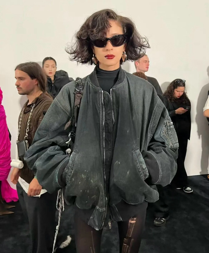 NIGO Balenciaga Men's Women's Spring And Autumn Washed And Old Loose Cotton Hole Breaking Long Sleeve Blue Bomber Jacket Ngvp #nigo9848