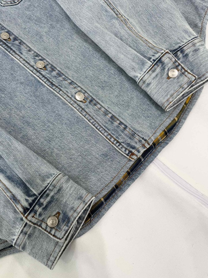 NIGO Dior Men's Spring And Fall Solid Color Embroidered Letters Single Breasted Long Sleeved Denim Jacket Jeans Pants Set Suit #nigo74986