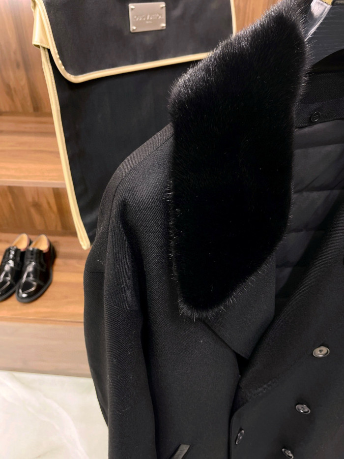NIGO Louis Vuitton Men's Fall And Winter Mink Fur Collar Casual Down Jacket With Multiple Pockets Long Coat Ngvp #nigo9873