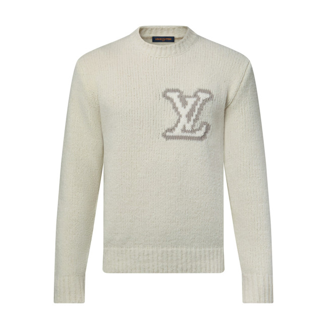 NIGO Louis Vuitton Women's Spring and Autumn Solid Color Letter Applique Crew Neck Knitted Sweater #nigo75121