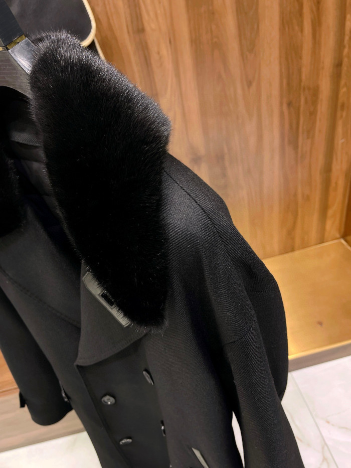 NIGO Louis Vuitton Men's Fall And Winter Mink Fur Collar Casual Down Jacket With Multiple Pockets Long Coat Ngvp #nigo9873