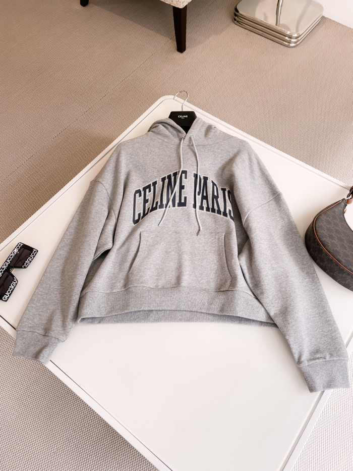 NIGO Celine Women's Spring and Autumn Solid Color Letter Printed Loose Hooded Pullover Long Sleeve Sweatshirt #nigo74999