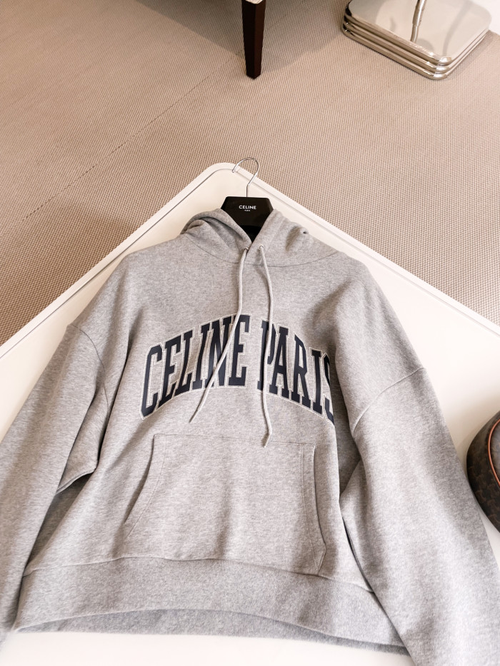 NIGO Celine Women's Spring and Autumn Solid Color Letter Printed Loose Hooded Pullover Long Sleeve Sweatshirt #nigo74999