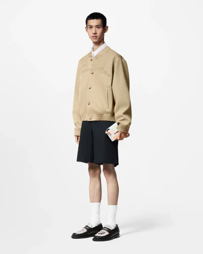 NIGO Louis Vuitton Men's MONOGRAM Reversible Windproof Jacket Spring And Autumn Logo Embroidery Zipper Long Sleeve Fitted Coat #nigo71824