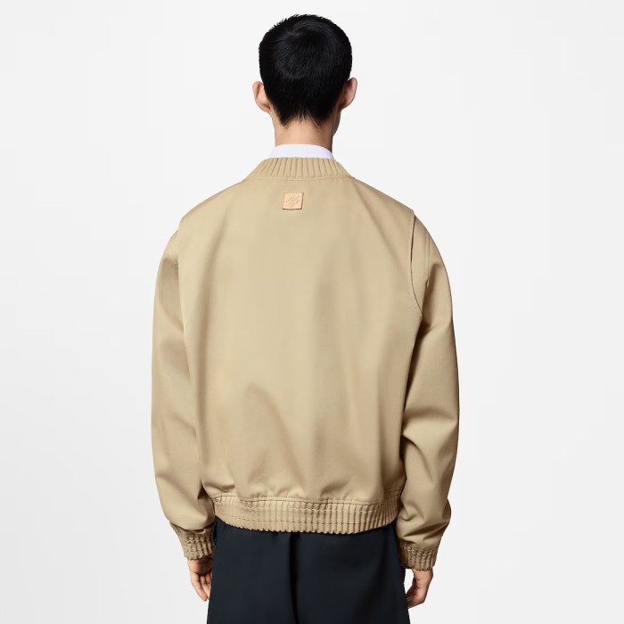 NIGO Louis Vuitton Men's MONOGRAM Reversible Windproof Jacket Spring And Autumn Logo Embroidery Zipper Long Sleeve Fitted Coat #nigo71824
