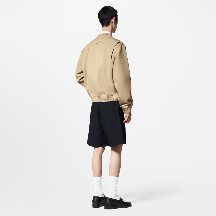NIGO Louis Vuitton Men's MONOGRAM Reversible Windproof Jacket Spring And Autumn Logo Embroidery Zipper Long Sleeve Fitted Coat #nigo71824