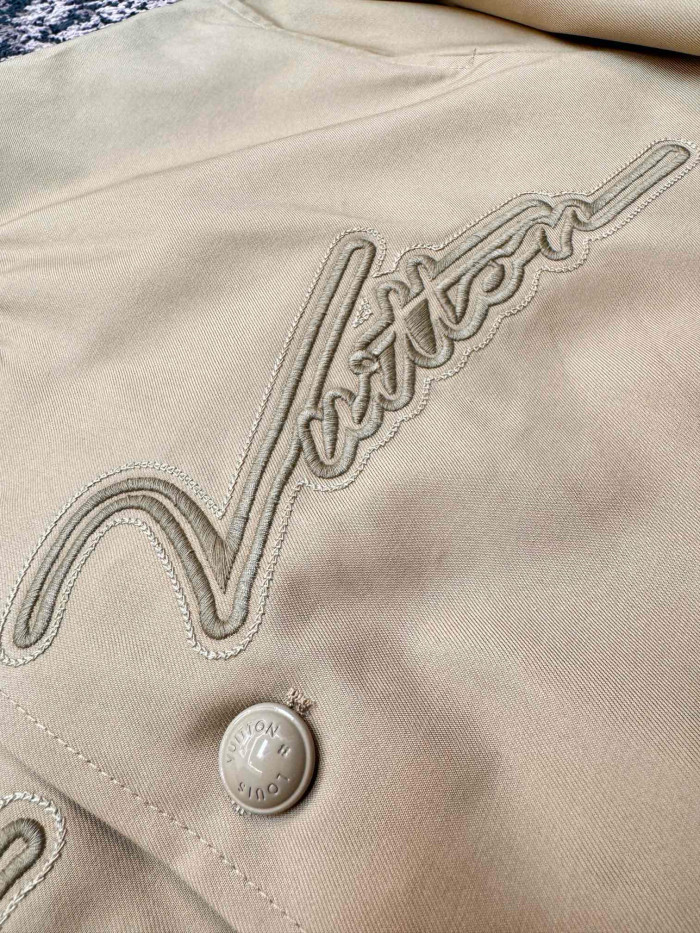 NIGO Louis Vuitton Men's MONOGRAM Reversible Windproof Jacket Spring And Autumn Logo Embroidery Zipper Long Sleeve Fitted Coat #nigo71824