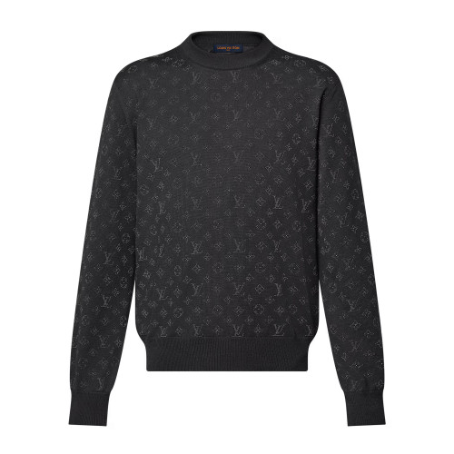 NIGO Louis Vuitton Men's Spring and Autumn Rhinestone Letter Logo Printed Round Neck Long Sleeve Sweater #nigo75138