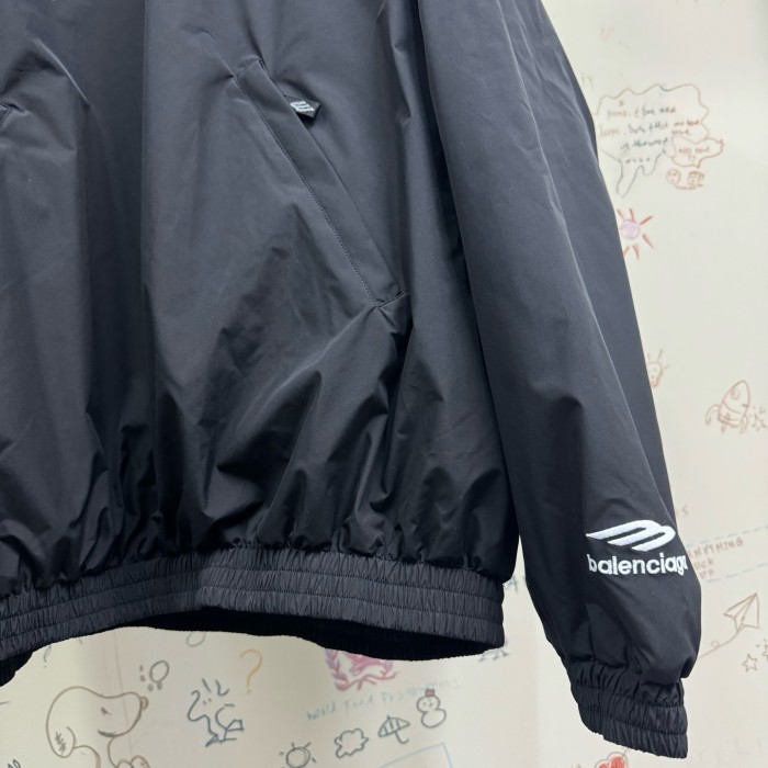 NIGO Balenciaga Men's Black Spring and Fall Logo Embroidered Printed Hooded Parker Ski Sweatshirt #nigo75147