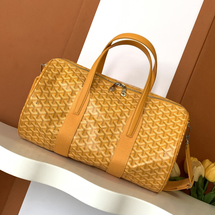 NIGO GOYARD Barrel 40 Men's And Women's Logo Printing Canvas Collocation Calf Leather Sports Bag Travel Bags #nigo75143