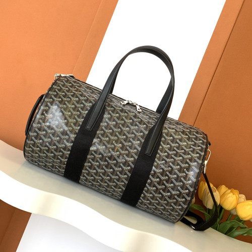 NIGO GOYARD Barrel 40 Men's And Women's Logo Printing Canvas Collocation Calf Leather Sports Bag Travel Bags #nigo75143