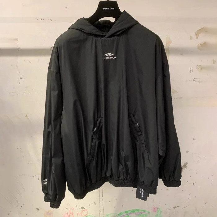 NIGO Balenciaga Men's Black Spring and Fall Logo Embroidered Printed Hooded Parker Ski Sweatshirt #nigo75147