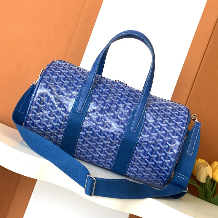 NIGO GOYARD Barrel 40 Men's And Women's Logo Printing Canvas Collocation Calf Leather Sports Bag Travel Bags #nigo75143