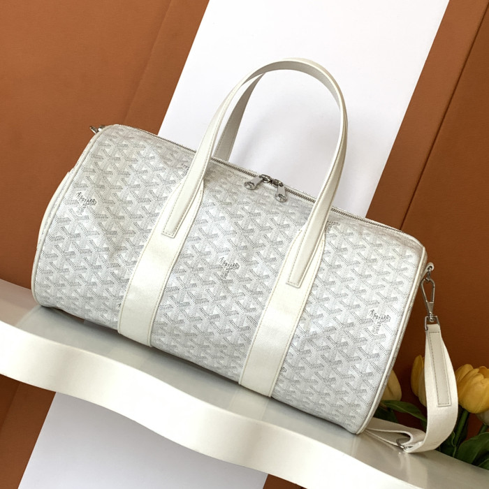 NIGO GOYARD Barrel 40 Men's And Women's Logo Printing Canvas Collocation Calf Leather Sports Bag Travel Bags #nigo75143