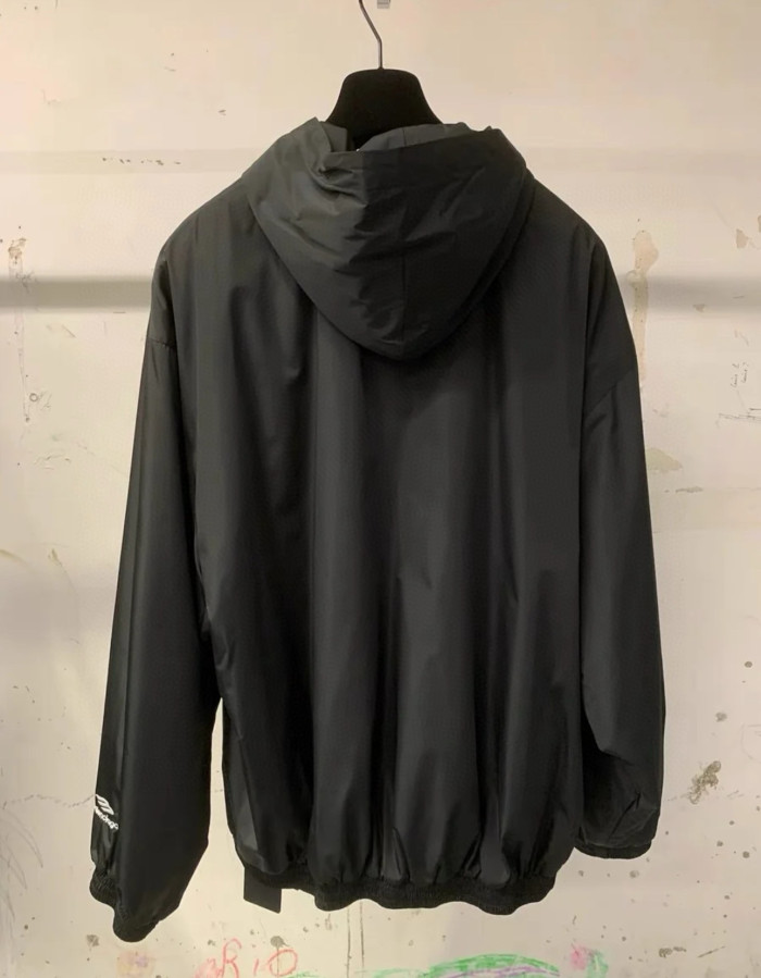 NIGO Balenciaga Men's Black Spring and Fall Logo Embroidered Printed Hooded Parker Ski Sweatshirt #nigo75147
