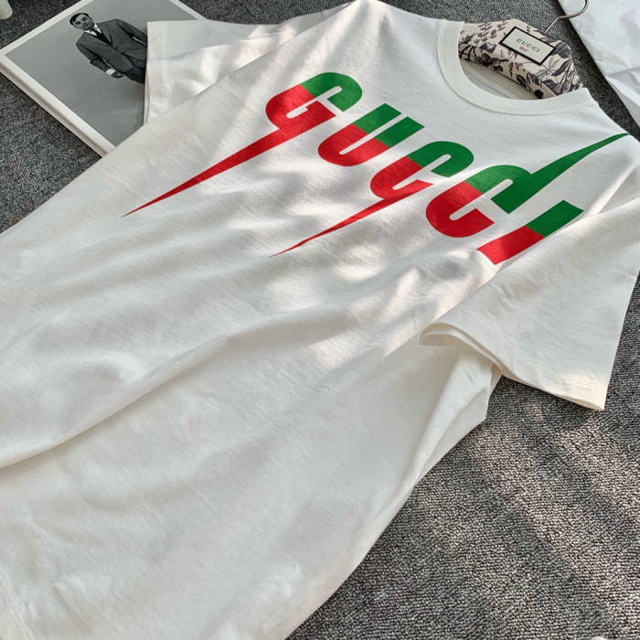NIGO Gucci Men's Summer Blade Letter Print Round Neck Solid Color Cotton Short Sleeve T-Shirt #nigo75156
