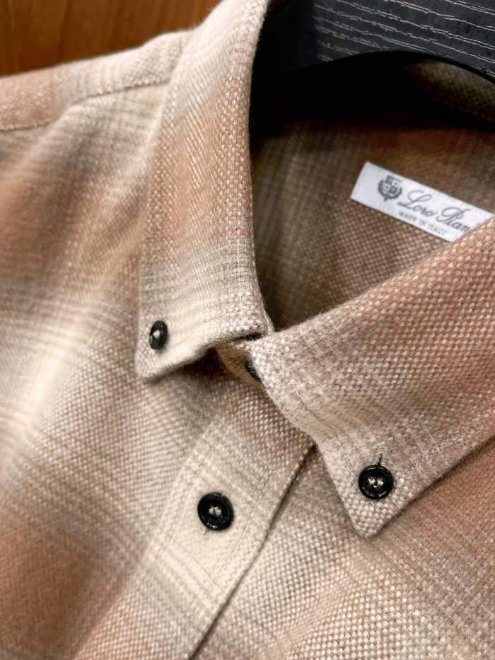 NIGO Loro Piana Men's Spring, Autumn And Winter Check Solid Color Long Sleeve Single Breasted Casual Jack Shirt Ngvp #nigo9886