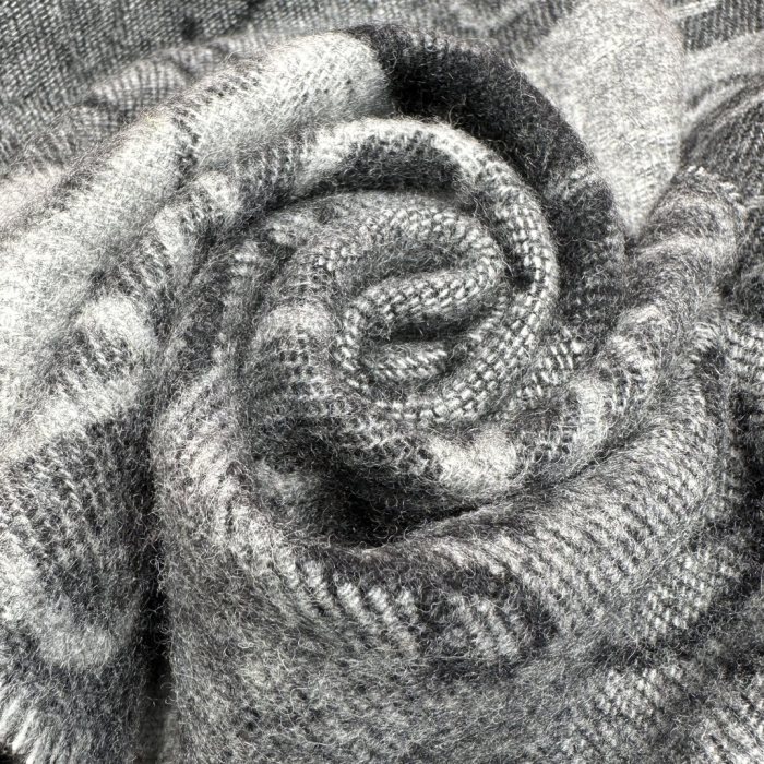 NIGO Loewe Women's Reversible Checkerboard Pattern Wool Fleece Scarf #nigo75144