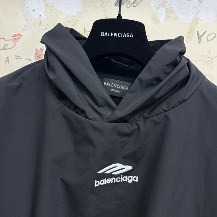 NIGO Balenciaga Men's Black Spring and Fall Logo Embroidered Printed Hooded Parker Ski Sweatshirt #nigo75147