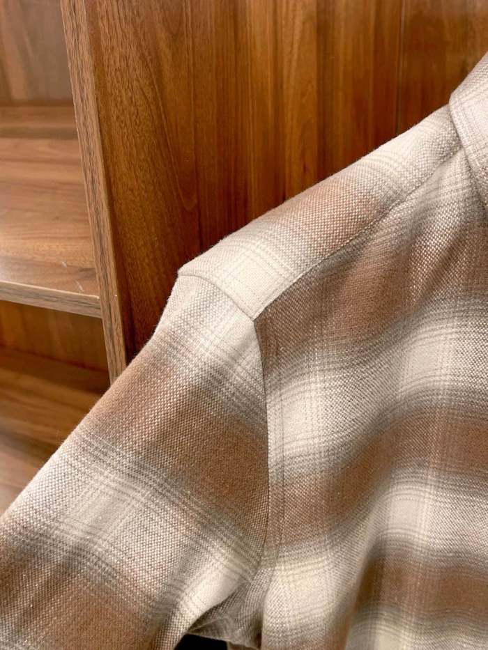 NIGO Loro Piana Men's Spring, Autumn And Winter Check Solid Color Long Sleeve Single Breasted Casual Jack Shirt Ngvp #nigo9886