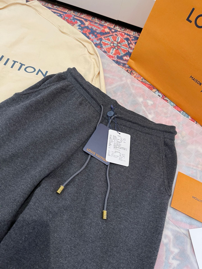 NIGO Louis Vuitton Men's Spring & Autumn Solid Color Reversible Jacquard Wool Knit Casual Pants #nigo75175
