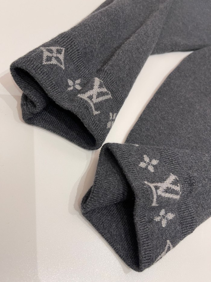 NIGO Louis Vuitton Men's Spring & Autumn Solid Color Reversible Jacquard Wool Knit Casual Pants #nigo75175