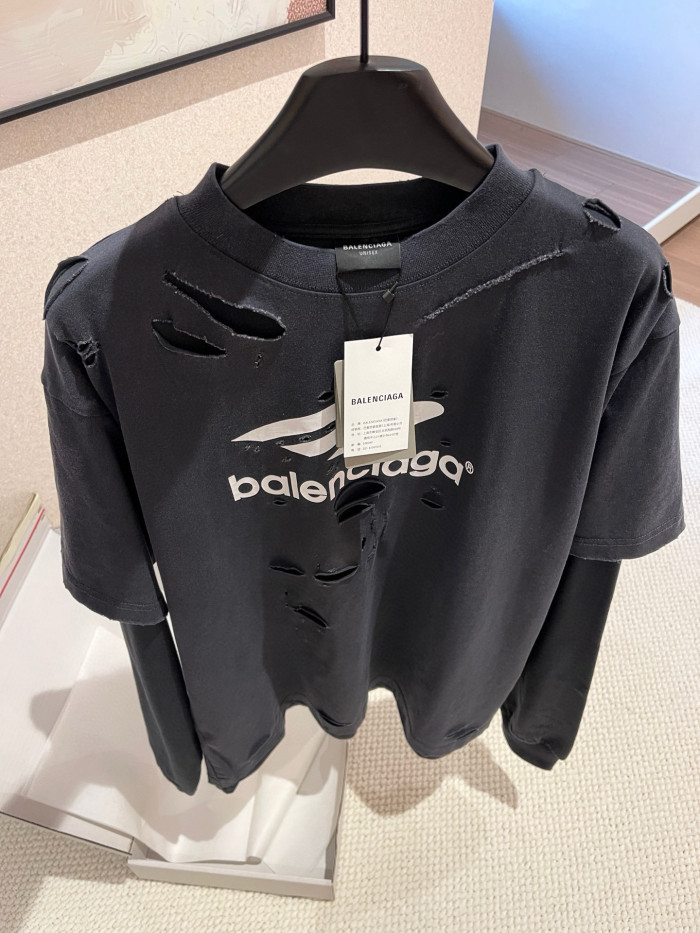 NIGO Balenciaga 3b Sport Icon Medium Fit Layered T-shirt Men's Retro High Street Trend Round Neck Spring And Autumn Fake Two T-shirt #nigo71846