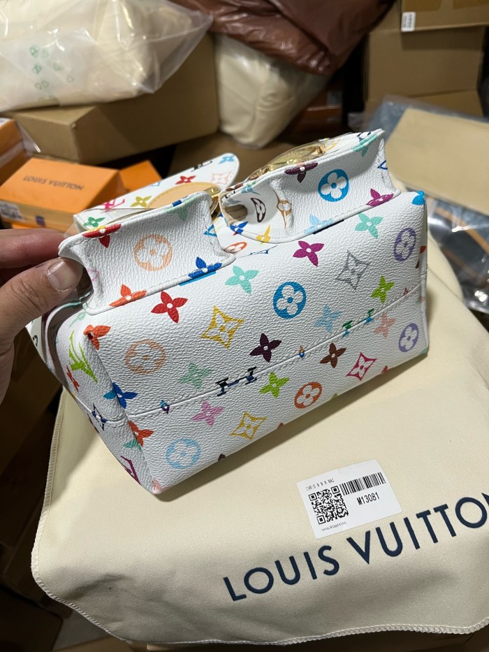 NIGO Louis Vuitton LV x TM VENICE Women's Colorful Logo Printed Flap Closure Coated Canvas Leather Trimmed Shoulder Bag Bags #nigo75179
