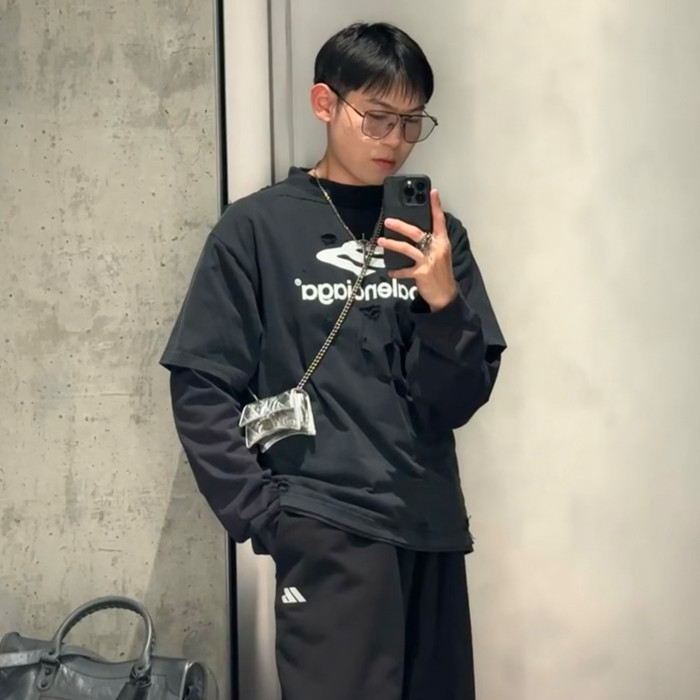 NIGO Balenciaga 3b Sport Icon Medium Fit Layered T-shirt Men's Retro High Street Trend Round Neck Spring And Autumn Fake Two T-shirt #nigo71846