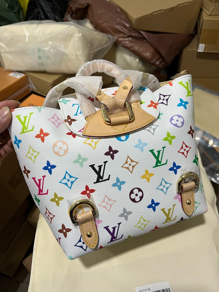 NIGO Louis Vuitton LV x TM VENICE Women's Colorful Logo Printed Flap Closure Coated Canvas Leather Trimmed Shoulder Bag Bags #nigo75179