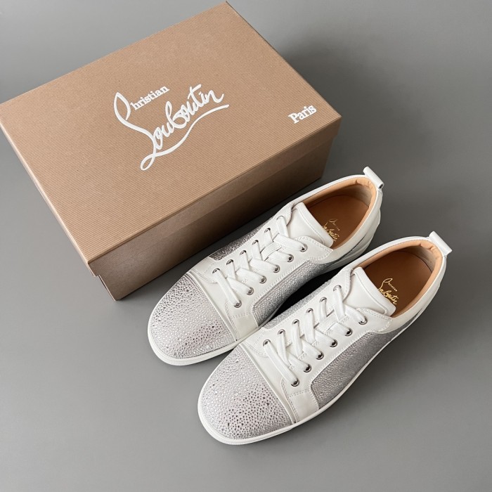 NIGO Christian Louboutin Men's Spring And Autumn Rivets Metal Decoration Fashion Casual Lace-up Trainers Cowhide Hundred Modern Shoes Ngvp #nigo9888