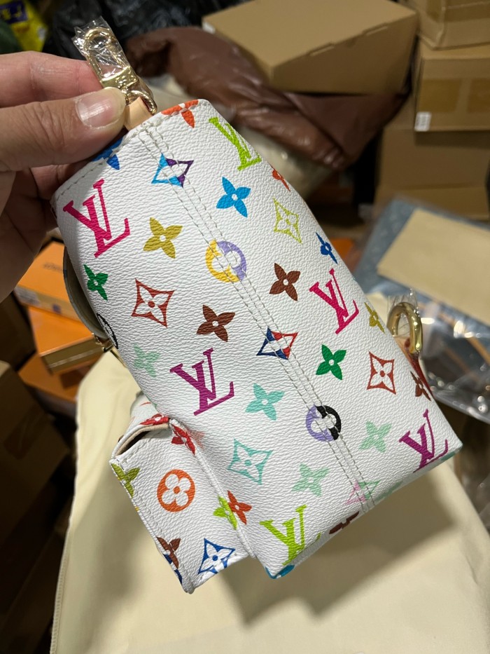 NIGO Louis Vuitton LV x TM VENICE Women's Colorful Logo Printed Flap Closure Coated Canvas Leather Trimmed Shoulder Bag Bags #nigo75179
