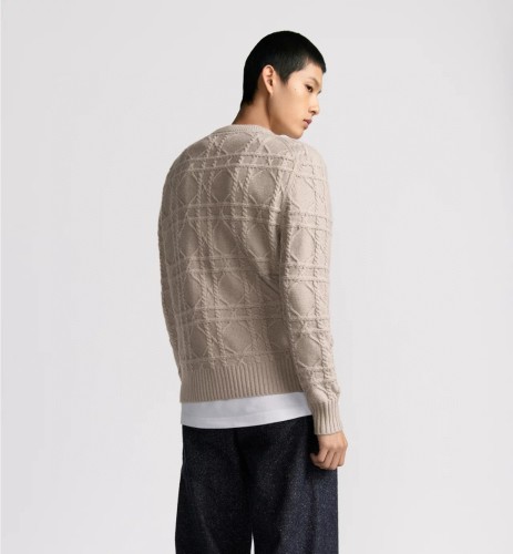 NIGO Dior Men's Spring and Autumn Solid Color Printed Ribbed Crew Neck Knit Sweater #nigo75185