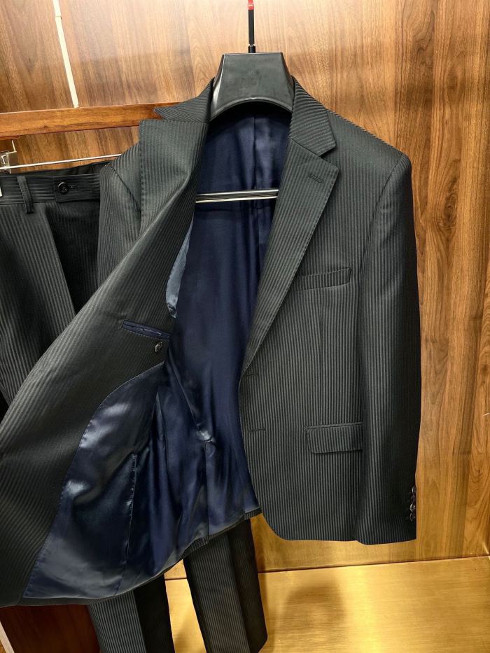 NIGO Louis Vuitton Men's Spring and Autumn Striped Solid Color Lapel Single Breasted Blazer Jacket Casual Pants Ngvp #nigo9897