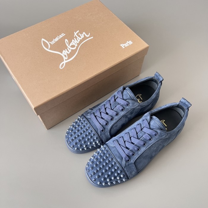 NIGO Christian Louboutin Men's Spring And Autumn Rivets Metal Decoration Fashion Casual Lace-up Trainers Cowhide Hundred Modern Shoes Ngvp #nigo9888