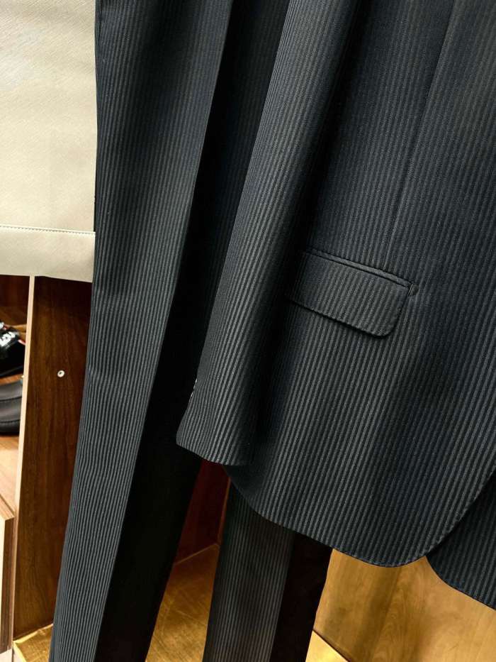 NIGO Louis Vuitton Men's Spring and Autumn Striped Solid Color Lapel Single Breasted Blazer Jacket Casual Pants Ngvp #nigo9897