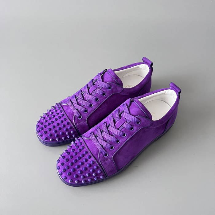 NIGO Christian Louboutin Men's Spring And Autumn Rivets Metal Decoration Fashion Casual Lace-up Trainers Cowhide Hundred Modern Shoes Ngvp #nigo9888