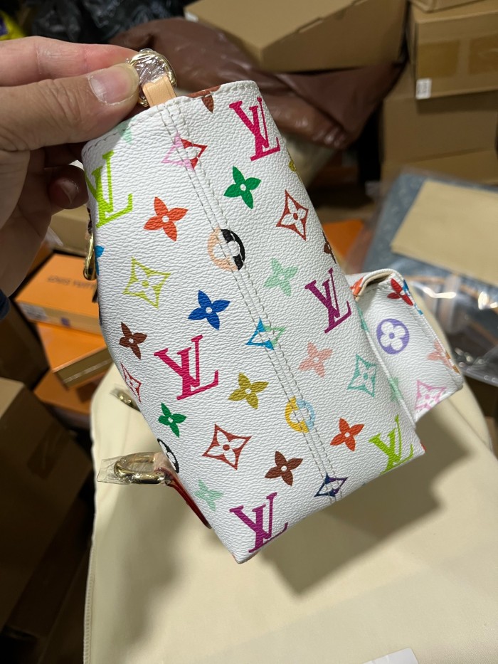 NIGO Louis Vuitton LV x TM VENICE Women's Colorful Logo Printed Flap Closure Coated Canvas Leather Trimmed Shoulder Bag Bags #nigo75179