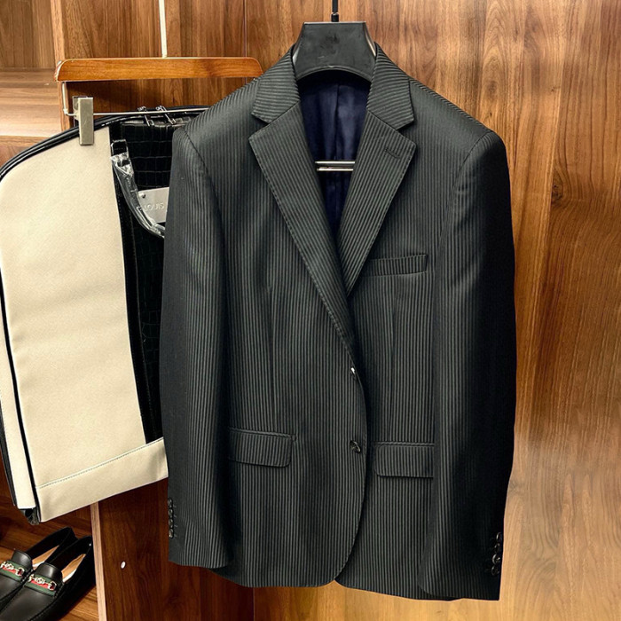 NIGO Louis Vuitton Men's Spring and Autumn Striped Solid Color Lapel Single Breasted Blazer Jacket Casual Pants Ngvp #nigo9897