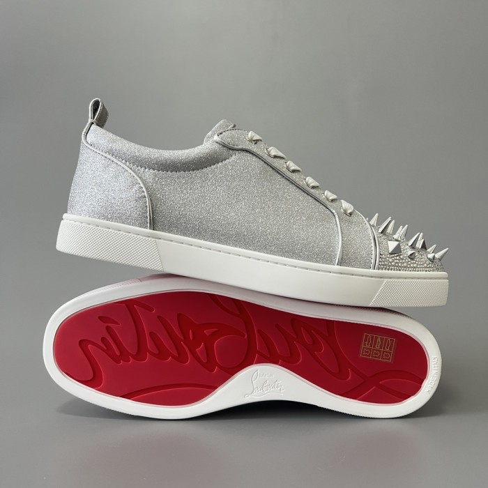 NIGO Christian Louboutin Men's Spring And Autumn Rivets Metal Decoration Fashion Casual Lace-up Trainers Cowhide Hundred Modern Shoes Ngvp #nigo9888