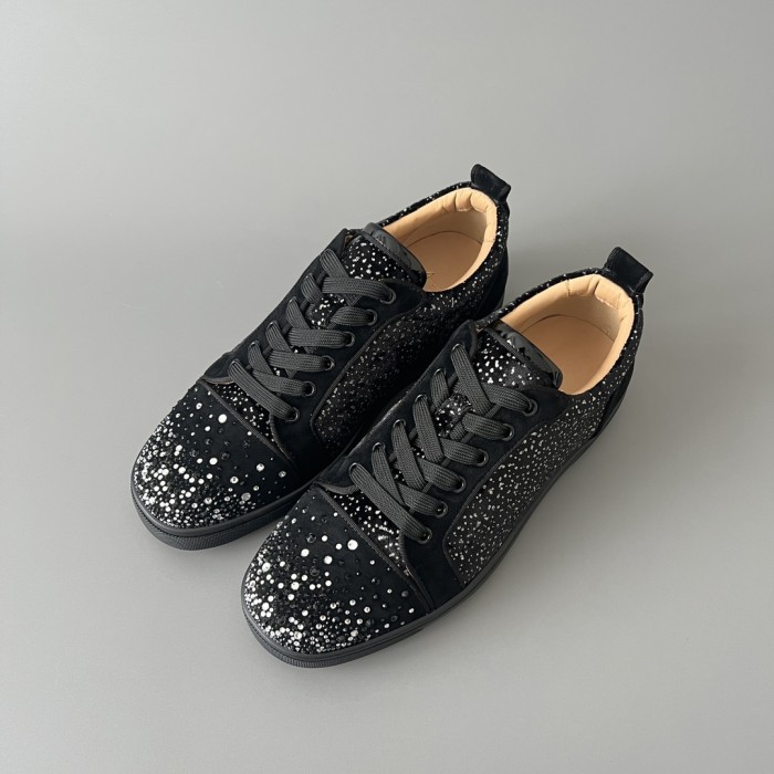 NIGO Christian Louboutin Men's Spring And Autumn Rivets Metal Decoration Fashion Casual Lace-up Trainers Cowhide Hundred Modern Shoes Ngvp #nigo9888