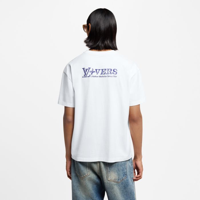 NIGO Louis Vuitton Men's Summer Embellished Graphic Cotton Crew Neck Short Sleeve T-Shirt #nigo71829