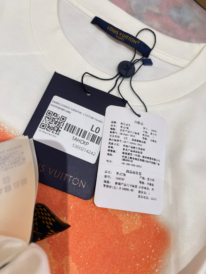 NIGO Louis Vuitton Men's Summer Embellished Graphic Cotton Crew Neck Short Sleeve T-Shirt #nigo71829