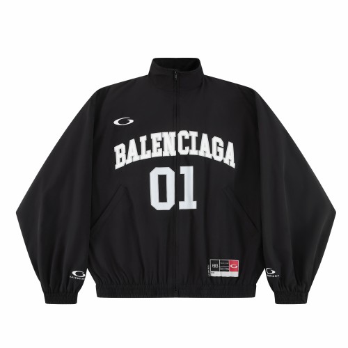 NIGO Balenciaga Men's Retro Basketball Sportswear Black High Street Standing Collar Zip Jacket Wide Leg Casual Trousers Pants Suit Set  #nigo71859