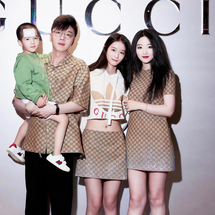 NIGO Gucci Ladies Spring And Summer Embroidery GG Canvas Rhinestone Gradient Dress Fashion Slim Temperament Elegant Short Dresses #nigo71862