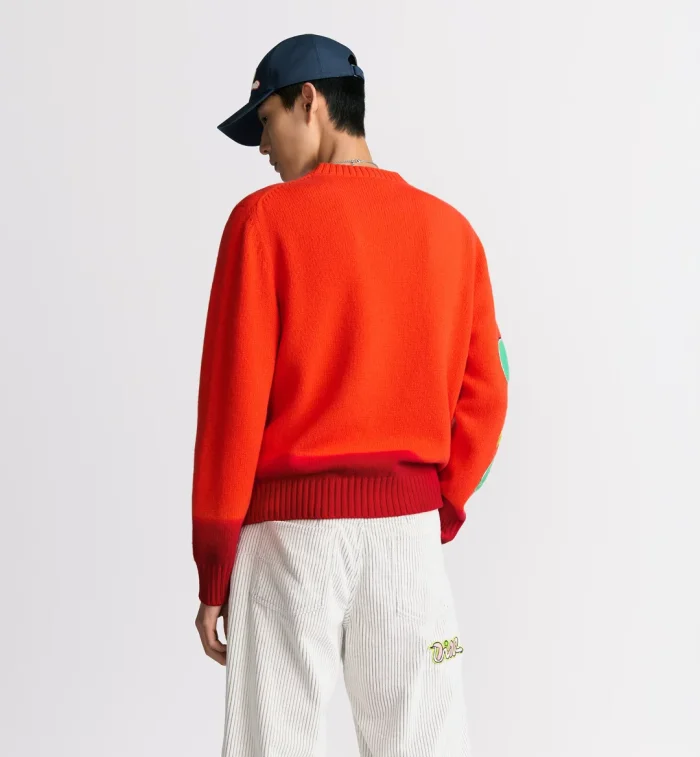 NIGO Dior Men's Dior And Kaws Sweater Spring, Fall And Winter Embroidered Crew Neck Gradient Long Sleeve Sweater #nigo71836